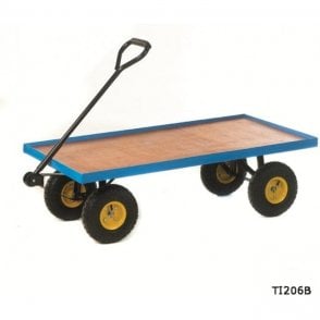 Platform Truck with Flat Deck W1220 x D610 x H310mm 250kg UDL - Plywood Base