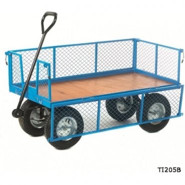 Platform Truck with Mesh Sides - Plywood Base