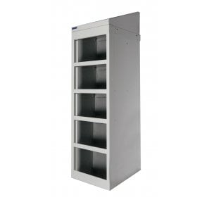 KIT D: Mailroom Locker - 5 Compartment - Light Grey without Doors and with Sloping Top