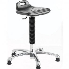 Posture Stool Chrome with Castors Height Adjustment
 580-800mm