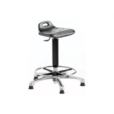 Posture Stool Chrome with Foot Rest