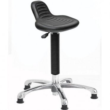 Posture Stool Chrome with Mini Back Rest