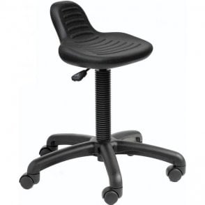 Posture Stool with Mini Back Rest & Castors Height Adjustment 580-800mm