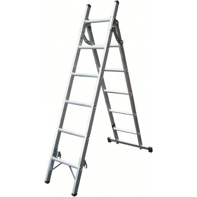 3 Way Combination Ladder Closed length 1780mm / Stepladder height 1680mm / Extended length 2590mm