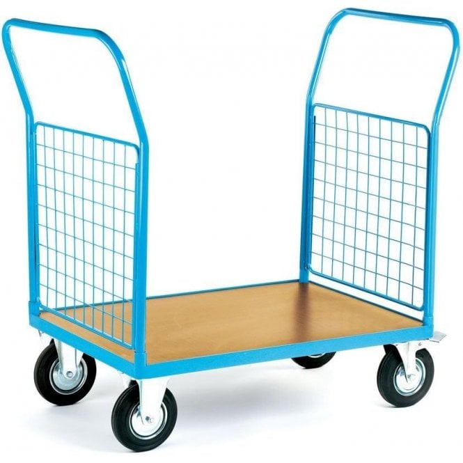 Platform Truck with 2 Mesh Ends W1000 x D700 x H1050mm 500kg UDL