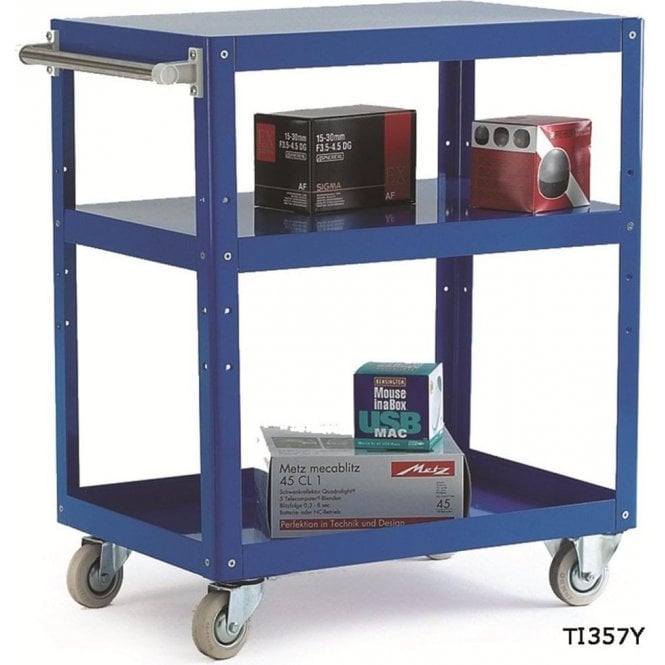3 Shelf Reversible Tray Trolley W670 x D400 x H910mm 150kg UDL
