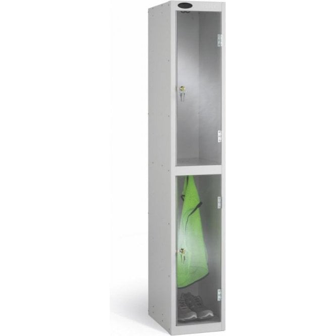 Two Compartment Clear Door Locker H1780 x W305 x D305mm