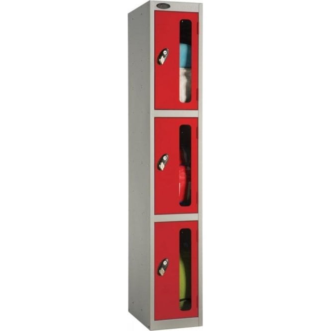 Three Compartment Vision Door Locker H1780 x W305 x D305mm