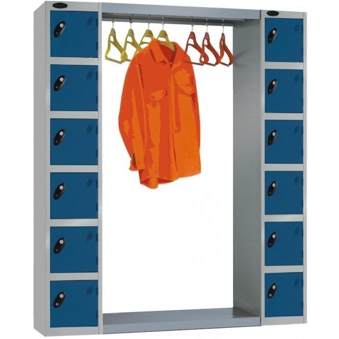 Type A Cloakroom Hanging Unit for Lockers D305mm (lockers and hangers sold seperately)