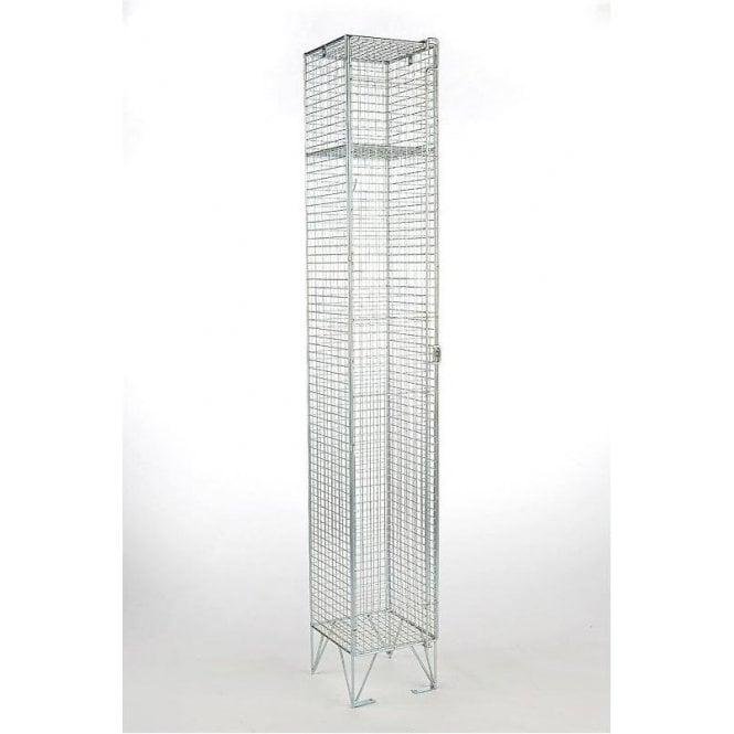 Single Compartment Wire Mesh Locker H1980 x W305 x D305mm