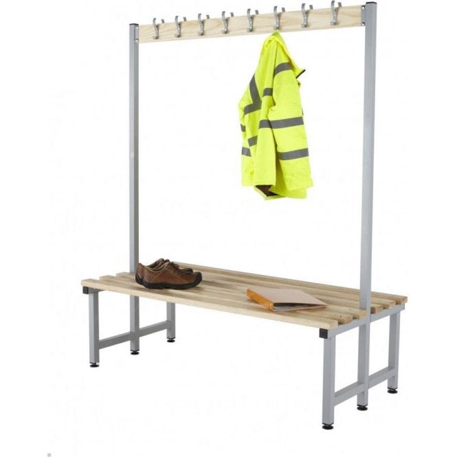 Low Cost Single Sided Hook Bench L1000 x D350 x H475mm c/w 5 Hooks - Type J