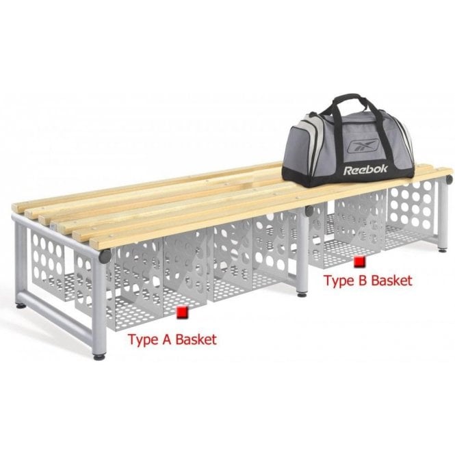 Type A Modular Underbench Storage/Shoe Baskets to suit Single Sided Bench L1000mm
