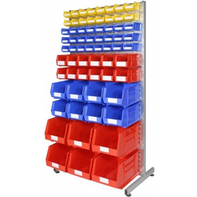 Picking Bins on Louvre Rack KIT A Single Sided STARTER H1880 x W930mm with 16 Bin10, 24 Bin20,12 Bin30, 8 Bin40 & 6 Bin50
