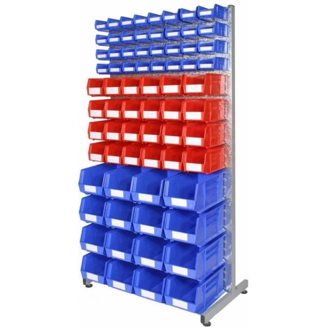 Picking Bins on Louvre Rack KIT B Single Sided STARTER H1880 x W930mm with 32 Bin20,24 Bin30 & 16 Bin40