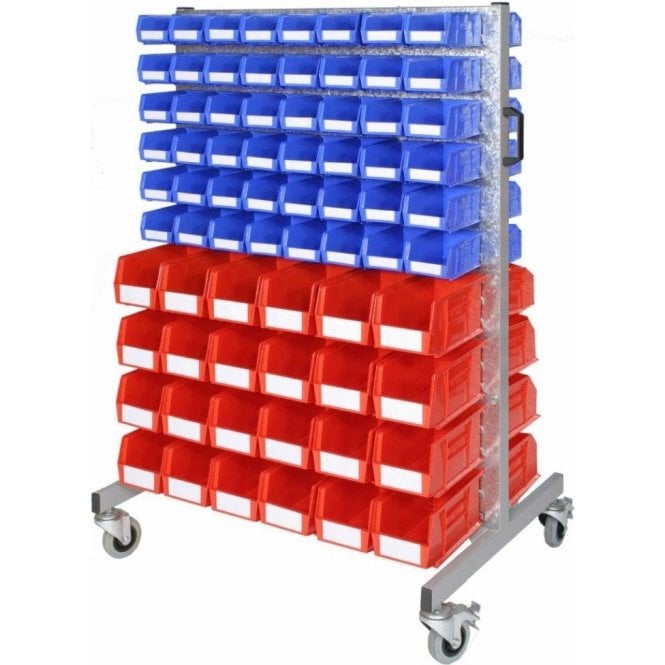 Picking Bins on Louvre Trolley KIT A H1400 x W930mm with 96 Bin20 & 48 Bin30