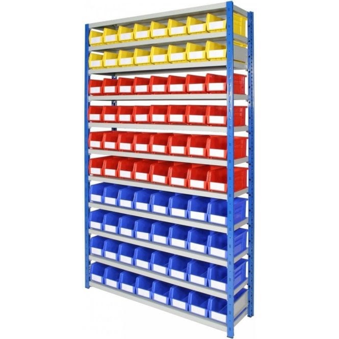 Picking Bins on Expo 4 Shelving KIT 04 H2000 x W1150 x D300mm with 11 Shelves & 80 Bin30