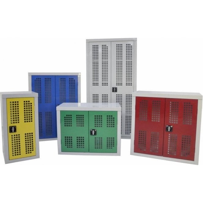 Perforated Door Cupboard H1800 x W600 x D460mm supplied with 3 Adjustable Shelves 85kg UDL