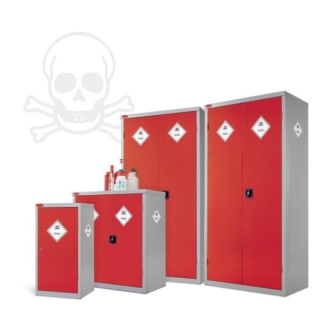 Toxic Cabinet H1780 x W915 x D460mm supplied with 3 Adjustable Shelves 85kg UDL
