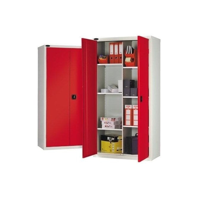 8 Compartment Commercial Cupboard H1780 x W915 x D460mm features a central partition with 6 Adjustable Shelves 65kg UDL