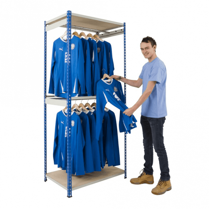 Single Rail Garment Racking H2135 x W915 x D610mm Tube load 70kg