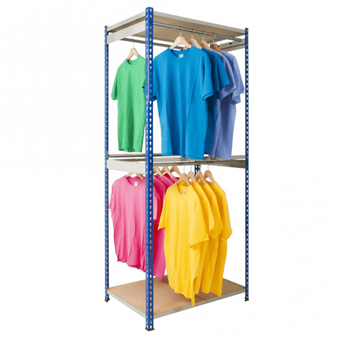 Double Rail Garment Racking H2135 x W915 x D610mm Tube load 70kg