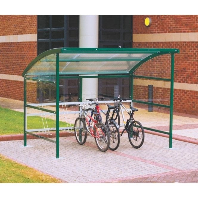 Premier Cycle Shelter with Perspex Sides H2320xW3000xD2100mm - Holds 8 bikes