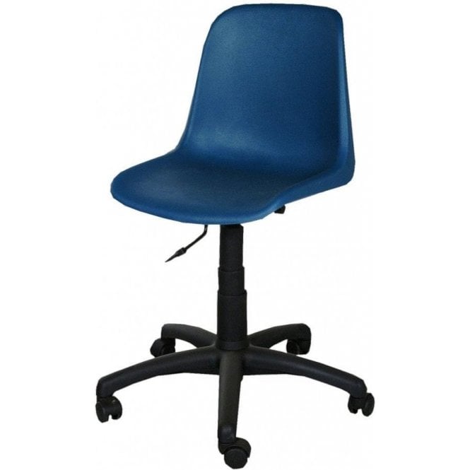 Student Computer Chair on Castors with Gas Height Adjustment - Black