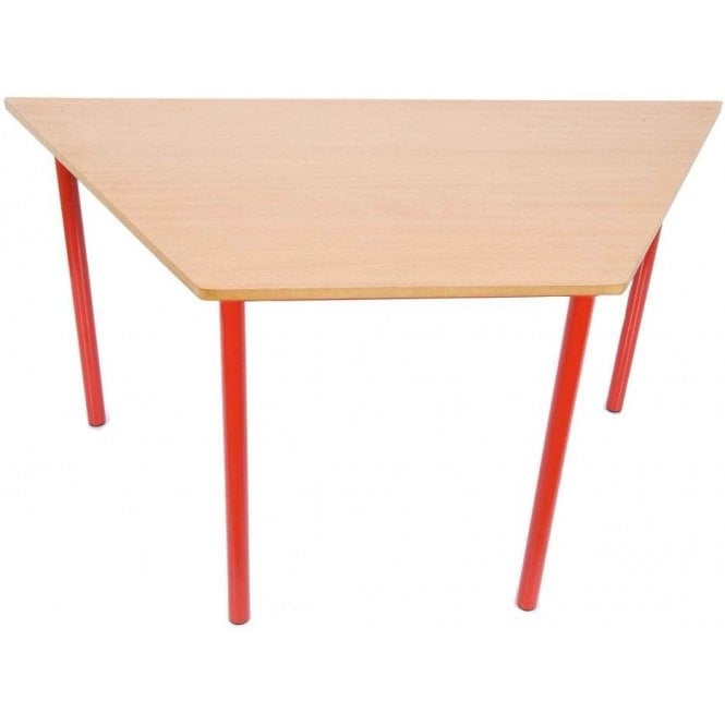 National School Trapezoidal Table Size A W1200xD600xH500mm - White
