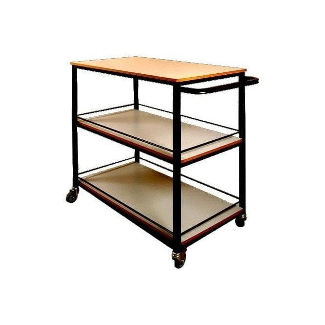 General Service Trolley H1020 x W900 x D500mm - Black