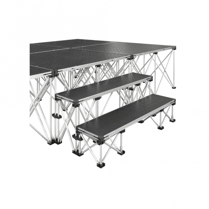 One step unit for 400mm high stage - Anthracite Grey Carpet