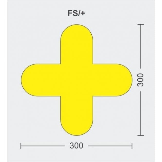 Floor Signal Markers "+" 300 x 300mm 10 PACK