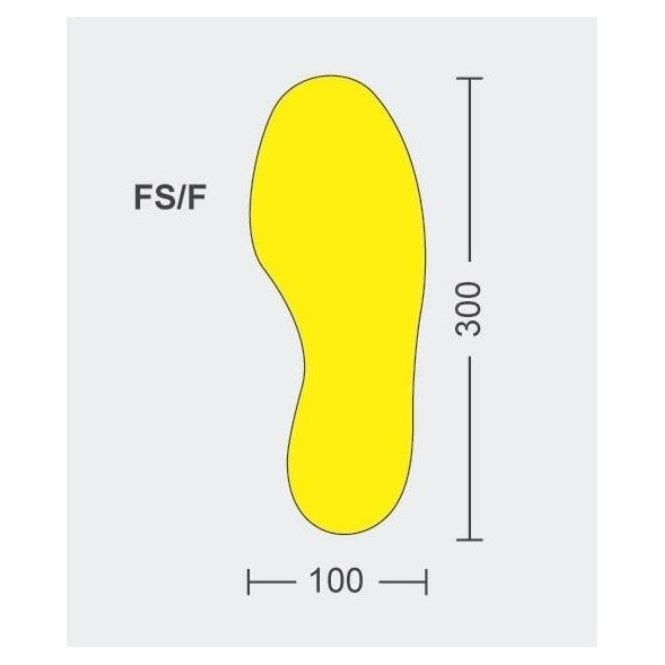 Floor Signal Markers "Feet"(5 left & 5 right) 300 x 100mm 10 PACK