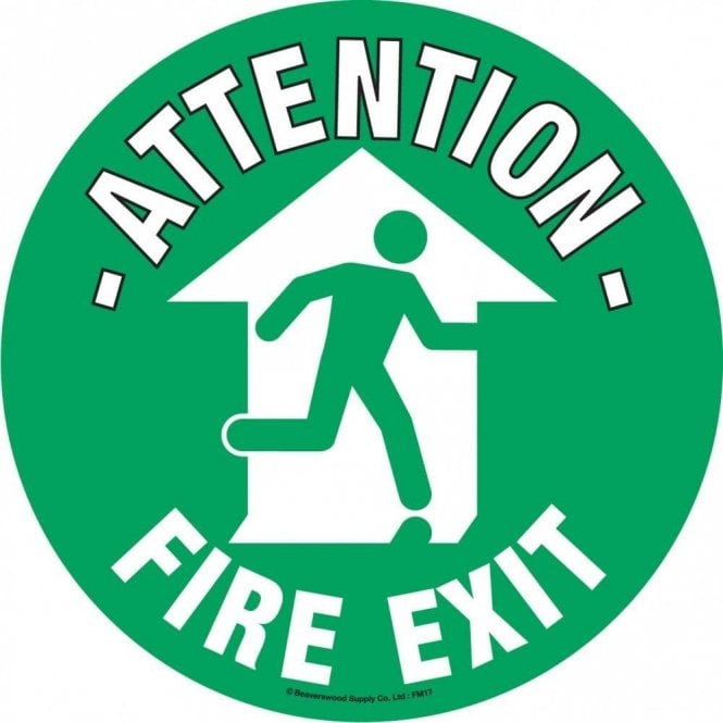 Floor Marker 430mm dia. Fire Exit