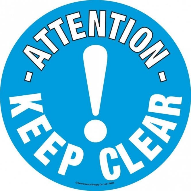 Floor Marker 430mm dia. Keep Clear