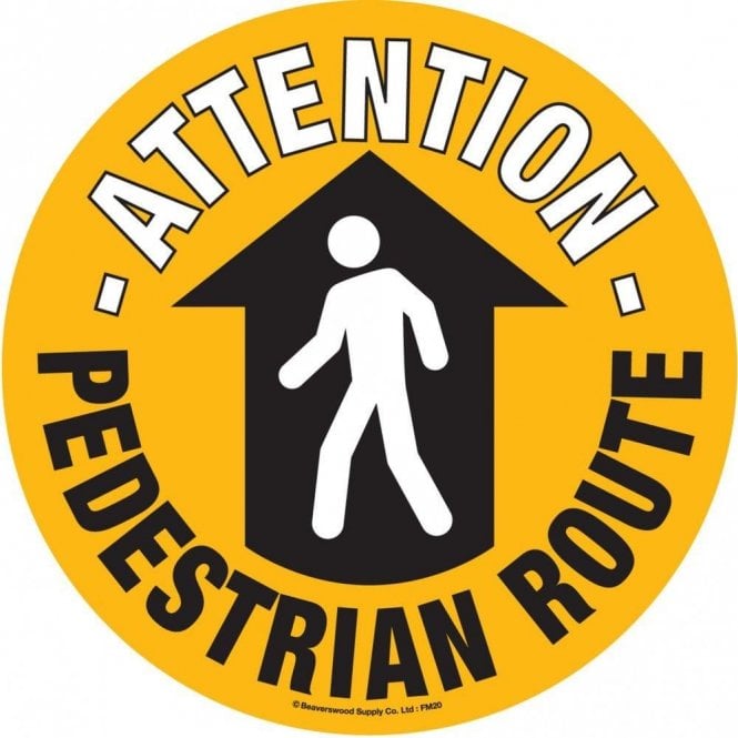 Floor Marker 430mm dia. Pedestrian Route