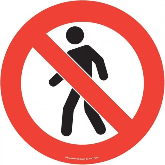 Floor Marker 430mm dia. No Pedestrians