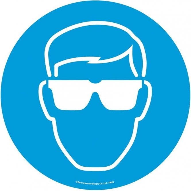 Floor Marker 430mm dia. Eye Protection Symbol