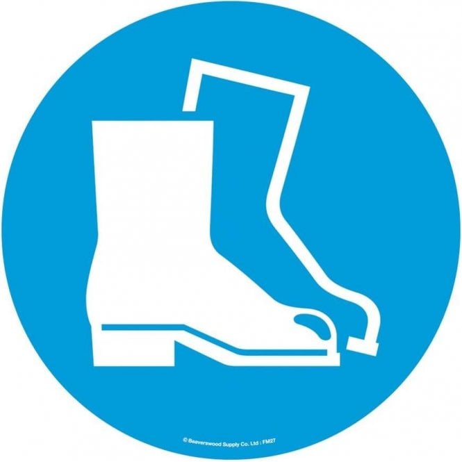 Floor Marker 430mm dia. Protective Footwear Symbol