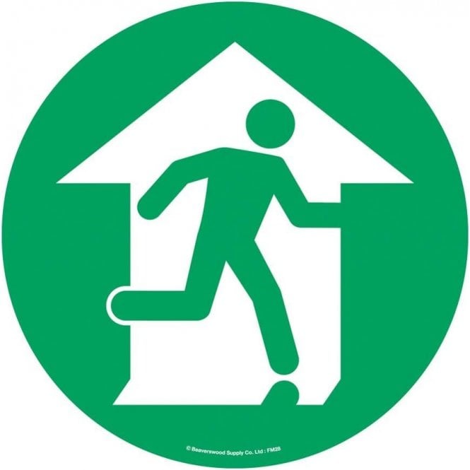 Floor Marker 430mm dia. Fire Exit - no text