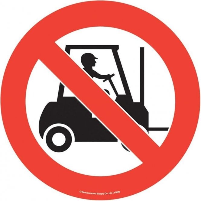 Floor Marker 430mm dia. No Forklift Trucks symbol