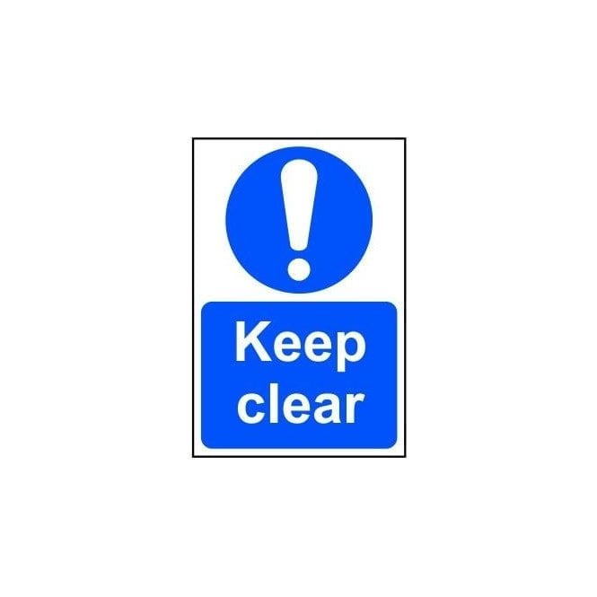 Keep Clear Sign 300 x 200mm - Self Adhesive Vinyl