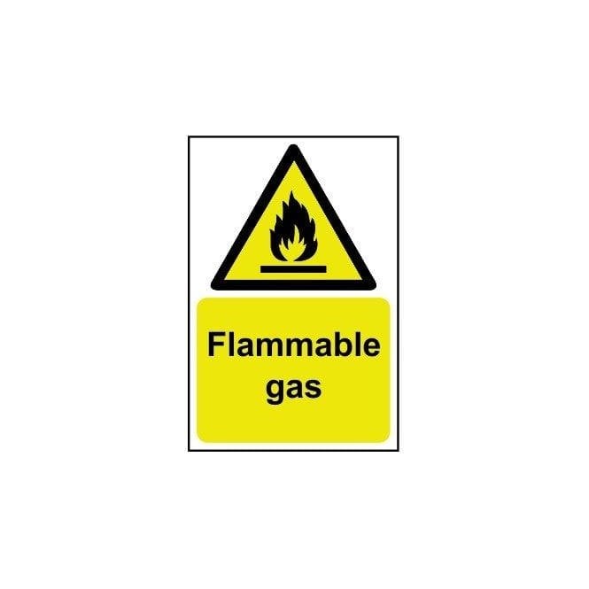 Flammable Gas Sign 300 x 200mm - Self Adhesive Vinyl