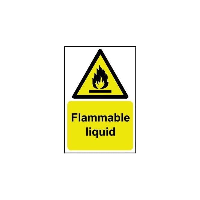 Flammable Liquid Sign 300 x 200mm - Self Adhesive Vinyl