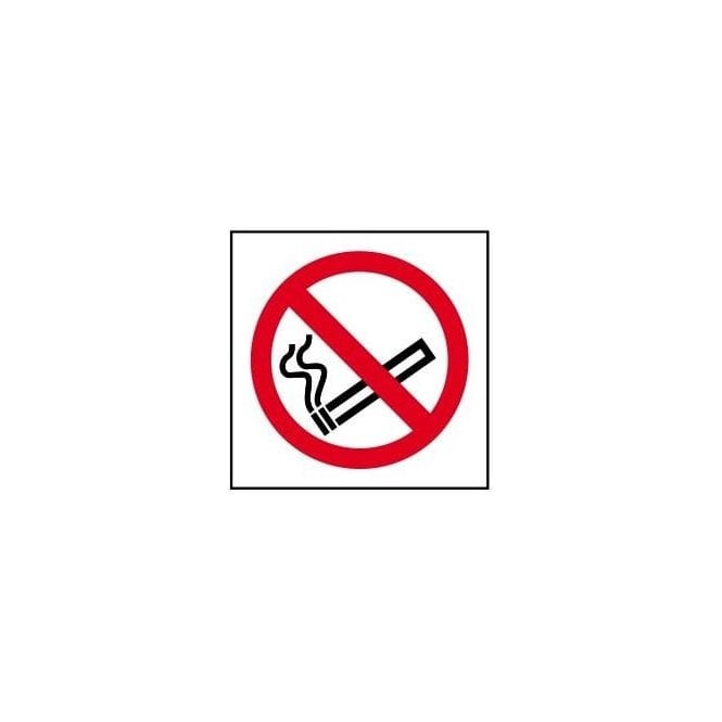 No Smoking Sign - Graphic Only 100 x 100mm - Self Adhesive Vinyl