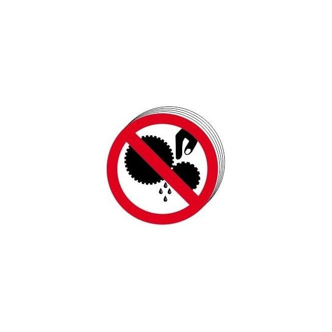 Do Not Touch Symbol Sign 50mm diameter 10 PACK - Self Adhesive Vinyl