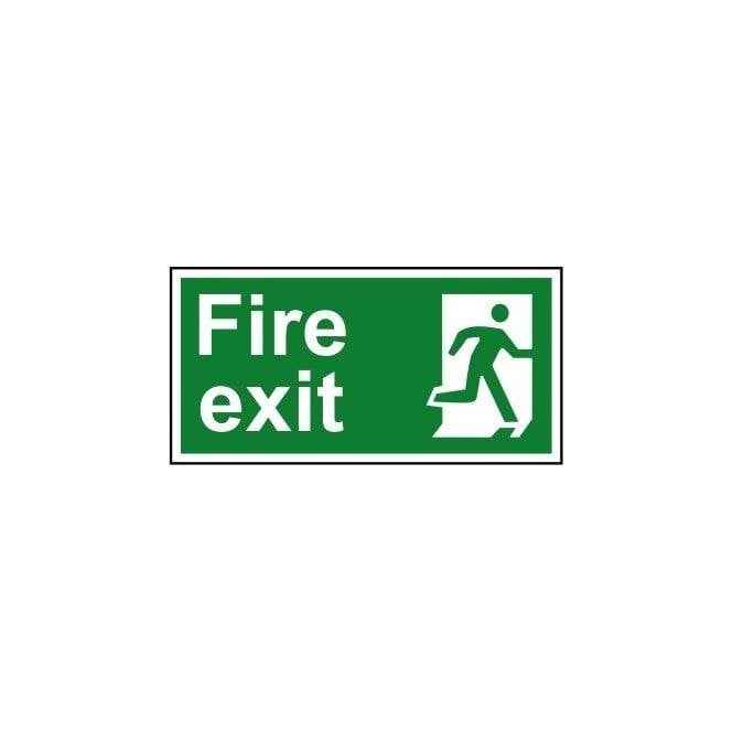 Fire exit (Man right) 150 x 300mm - Self Adhesive Vinyl