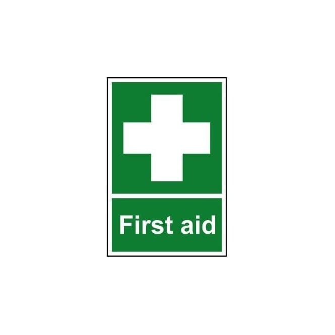 First Aid Sign 300 x 200mm - Self Adhesive Vinyl