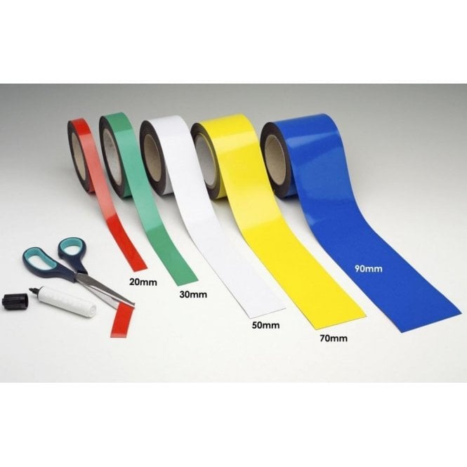 Magnetic Easy-Wipe Strip Blue 100mm x 10M