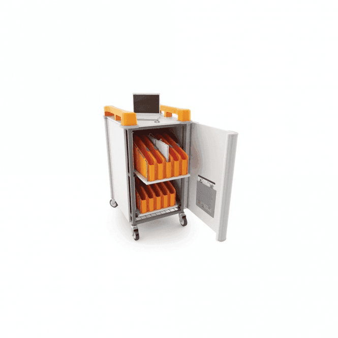 20 port mixed device trolley - vertical storage Suitable for tablets/chromebooks/ laptops. W616 x D703 x H1115mm