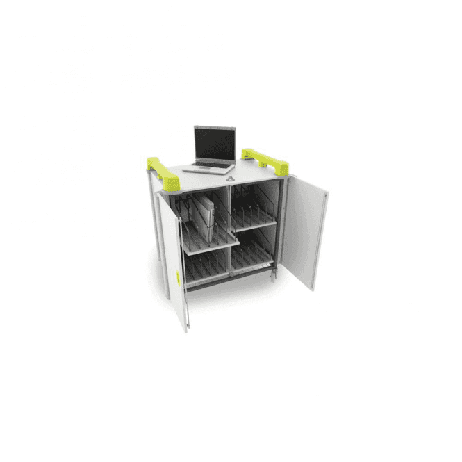 LapCabby 20 port laptop trolley - vertical storage W1015 x D703 x H1115mm